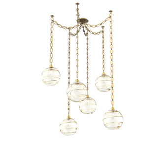 Terra Multi Light Pendant Multi Port Canopy Gilded Brass (1289|SNB0047-06-GB-OA-CH2-E2)