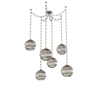 Terra Round 6pc Swag Multi-Pendant Chain (1289|SNB0047-06-BS-OS-CH3-E2)
