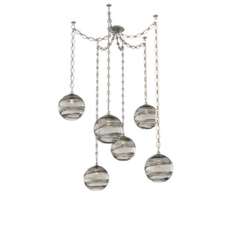 Terra Multi Light Pendant Multi Port Canopy Beige Silver (1289|SNB0047-06-BS-OS-CH2-E2)