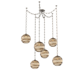 Terra Round 6pc Swag Multi-Pendant Chain (1289|SNB0047-06-BS-OB-CH1-E2)