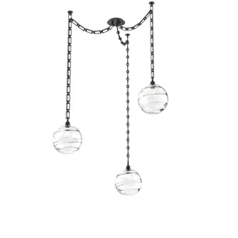 Terra Round 3pc Swag Multi-Pendant Chain (1289|SNB0047-03-MB-OC-CH3-E2)