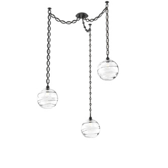 Terra Round 3pc Swag Multi-Pendant Chain (1289|SNB0047-03-MB-OC-CH2-E2)