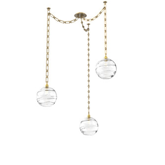 Terra Round 3pc Swag Multi-Pendant Chain (1289|SNB0047-03-GB-OC-CH3-E2)