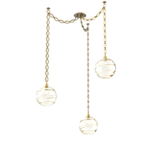 Terra Round 3pc Swag Multi-Pendant Chain (1289|SNB0047-03-GB-OA-CH2-E2)