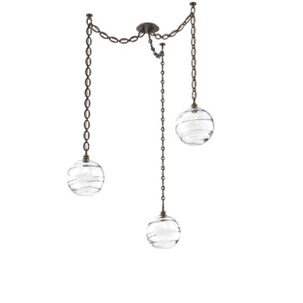 Terra Round 3pc Swag Multi-Pendant Chain (1289|SNB0047-03-FB-OC-CH2-E2)