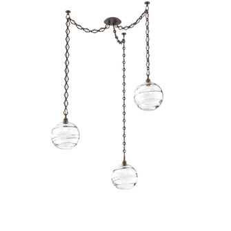 Terra Round 3pc Swag Multi-Pendant Chain (1289|SNB0047-03-FB-OC-CH1-E2)