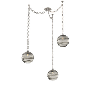 Terra Round 3pc Swag Multi-Pendant Chain (1289|SNB0047-03-BS-OS-CH2-E2)