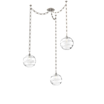 Terra Round 3pc Swag Multi-Pendant Chain (1289|SNB0047-03-BS-OC-CH3-E2)