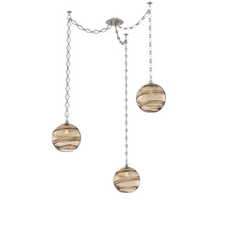 Terra Round 3pc Swag Multi-Pendant Chain (1289|SNB0047-03-BS-OB-CH1-E2)