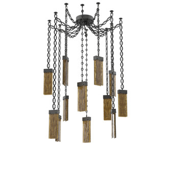 Parallel Round Chain 12pc Swag Multi-Pendant (1289|SNB0042-12-MB-BG-CH2-L3)