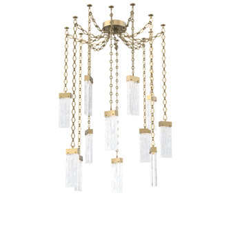Parallel Multi Light Pendant Multi Port Canopy Gilded Brass (1289|SNB0042-12-GB-CG-CH1-L3)