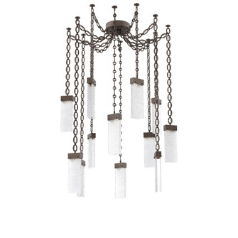 Parallel Multi Light Pendant Multi Port Canopy Flat Bronze (1289|SNB0042-12-FB-CR-CH2-L3)
