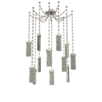 Parallel Round Chain 12pc Swag Multi-Pendant (1289|SNB0042-12-BS-SG-CH3-L3)