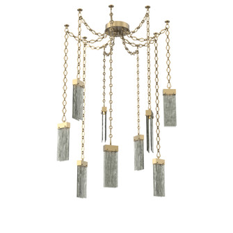 Parallel Round Chain 9pc Swag Multi-Pendant (1289|SNB0042-09-GB-SG-CH1-L3)