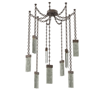 Parallel Multi Light Pendant Multi Port Canopy Flat Bronze (1289|SNB0042-09-FB-SG-CH2-L3)