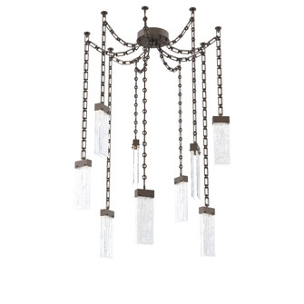 Parallel Multi Light Pendant Multi Port Canopy Flat Bronze (1289|SNB0042-09-FB-CG-CH3-L3)