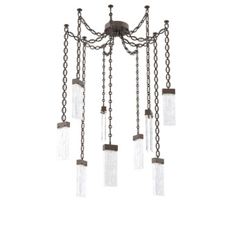 Parallel Multi Light Pendant Multi Port Canopy Flat Bronze (1289|SNB0042-09-FB-CG-CH2-L1)