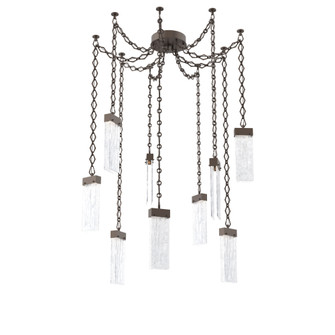 Parallel Multi Light Pendant Multi Port Canopy Flat Bronze (1289|SNB0042-09-FB-CG-CH1-L1)