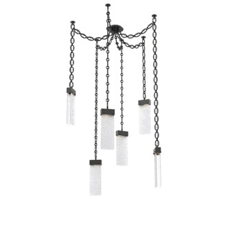 Parallel Round Chain 6pc Swag Multi-Pendant (1289|SNB0042-06-MB-CR-CH2-L3)