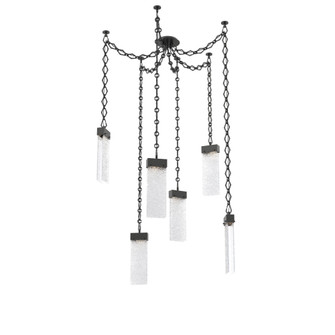 Parallel Round Chain 6pc Swag Multi-Pendant (1289|SNB0042-06-MB-CR-CH1-L1)
