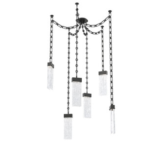 Parallel Round Chain 6pc Swag Multi-Pendant (1289|SNB0042-06-MB-CG-CH3-L3)