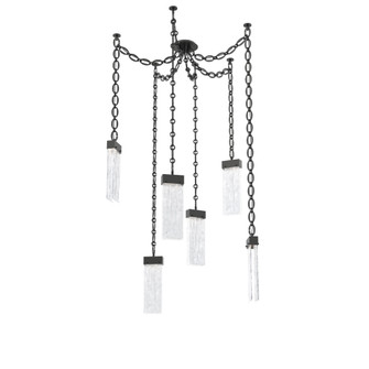 Parallel Round Chain 6pc Swag Multi-Pendant (1289|SNB0042-06-MB-CG-CH2-L1)