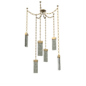 Parallel Round Chain 6pc Swag Multi-Pendant (1289|SNB0042-06-GB-SG-CH1-L1)