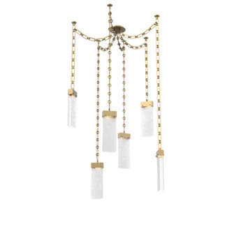 Parallel Round Chain 6pc Swag Multi-Pendant (1289|SNB0042-06-GB-CR-CH3-L3)
