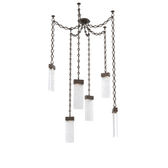 Parallel Multi Light Pendant Multi Port Canopy Flat Bronze (1289|SNB0042-06-FB-CR-CH1-L1)