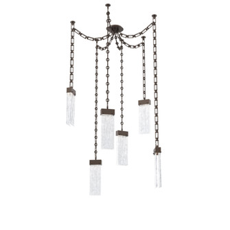 Parallel Round Chain 6pc Swag Multi-Pendant (1289|SNB0042-06-FB-CG-CH3-L3)