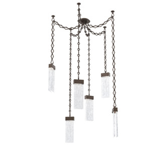 Parallel Multi Light Pendant Multi Port Canopy Flat Bronze (1289|SNB0042-06-FB-CG-CH1-L1)