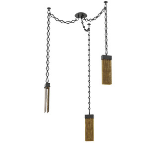 Parallel Round Chain 3pc Swag Multi-Pendant (1289|SNB0042-03-MB-BG-CH1-L1)