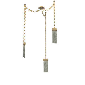 Parallel Round Chain 3pc Swag Multi-Pendant (1289|SNB0042-03-GB-SG-CH2-L1)