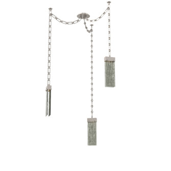 Parallel Round Chain 3pc Swag Multi-Pendant (1289|SNB0042-03-BS-SG-CH3-L1)