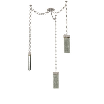 Parallel Round Chain 3pc Swag Multi-Pendant (1289|SNB0042-03-BS-SG-CH2-L1)