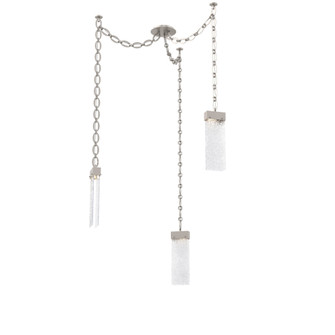 Parallel Round Chain 3pc Swag Multi-Pendant (1289|SNB0042-03-BS-CR-CH2-L3)