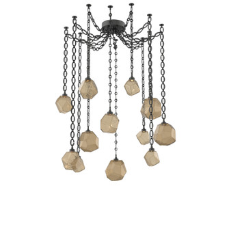 Gem Multi Light Pendant Multi Port Canopy Matte Black (1289|SNB0039-12-MB-B-CH2-L1)