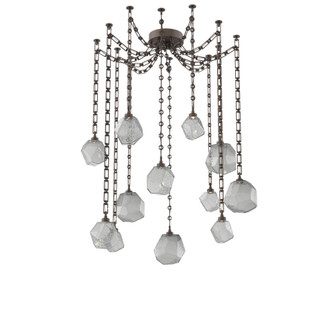 Gem Multi Light Pendant Multi Port Canopy Flat Bronze (1289|SNB0039-12-FB-S-CH3-L3)