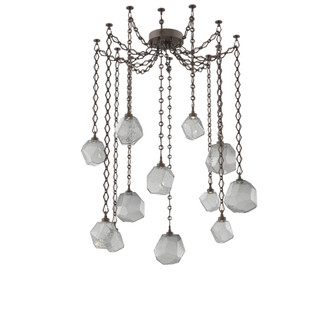 Gem Multi Light Pendant Multi Port Canopy Flat Bronze (1289|SNB0039-12-FB-S-CH1-L1)