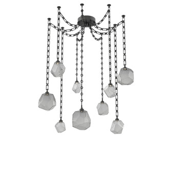 Gem Round Chain 9pc Swag Multi-Pendant (1289|SNB0039-09-MB-S-CH3-L1)