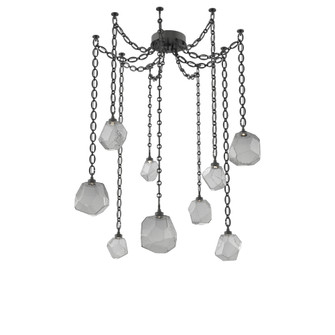 Gem Round Chain 9pc Swag Multi-Pendant (1289|SNB0039-09-MB-S-CH2-L1)