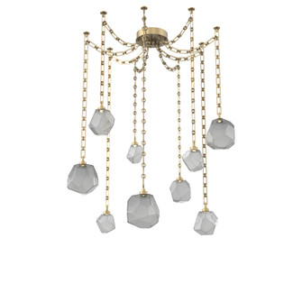 Gem Round Chain 9pc Swag Multi-Pendant (1289|SNB0039-09-GB-S-CH3-L3)