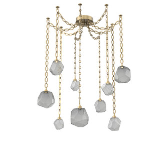 Gem Round Chain 9pc Swag Multi-Pendant (1289|SNB0039-09-GB-S-CH2-L3)