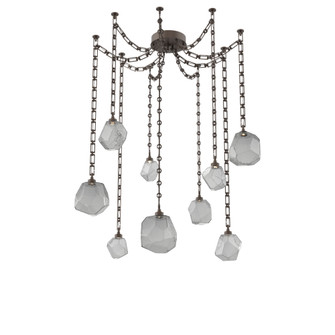 Gem Round Chain 9pc Swag Multi-Pendant (1289|SNB0039-09-FB-S-CH3-L3)