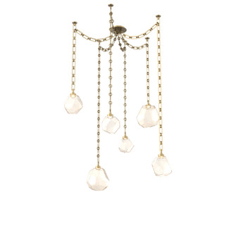 Gem Round Chain 6pc Swag Multi-Pendant (1289|SNB0039-06-GB-A-CH3-L3)