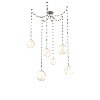 Gem Round Chain 6pc Swag Multi-Pendant (1289|SNB0039-06-BS-A-CH3-L1)
