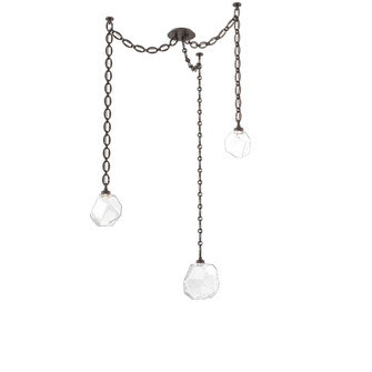 Gem Round Chain 3pc Swag Multi-Pendant (1289|SNB0039-03-FB-C-CH2-L1)