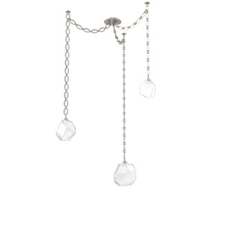 Gem Round Chain 3pc Swag Multi-Pendant (1289|SNB0039-03-BS-C-CH2-L3)
