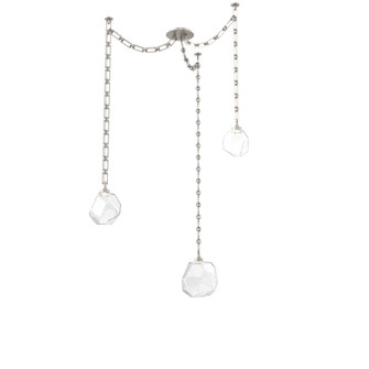 Gem Round Chain 3pc Swag Multi-Pendant (1289|SNB0039-03-BS-C-CH3-L1)