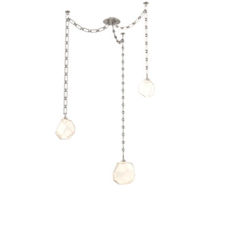 Gem Round Chain 3pc Swag Multi-Pendant (1289|SNB0039-03-BS-A-CH3-L3)
